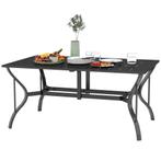 TRUUSK Tuintafel Staal 150x90 Cm Weerbestendig Balkontafel M, Tuin en Terras, Verzenden, Nieuw