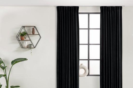 Lifa Living Fluwelen Gordijn - Zwart - Verduisterend - 150 x, Doe-het-zelf en Verbouw, Sanitair, Nieuw, Verzenden