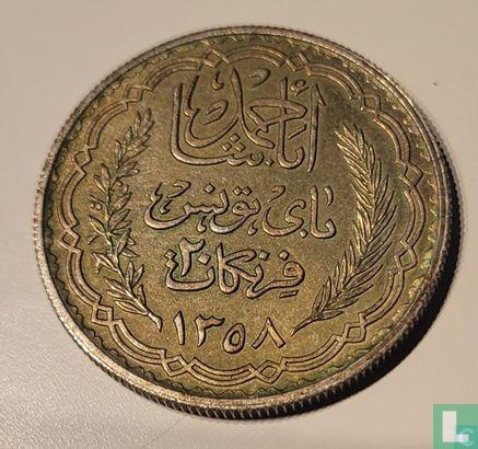 Tunesië 20 francs 1939 (AH1358), Postzegels en Munten, Munten | Afrika, Losse munt, Goud, Zilver, Overige landen, Verzenden
