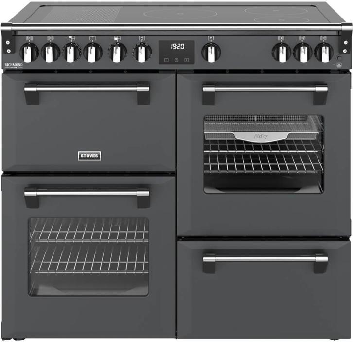 Stoves Richmond 100 Ei DX RTY inductie fornuis - antraciet -, Witgoed en Apparatuur, Fornuizen, 60 cm of meer, Vrijstaand, 5 kookzones of meer