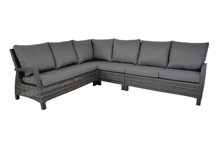 Hoek Loungeset Prato Forte Aluminium/Wicker Lesli Living, Tuin en Terras, Tuinsets en Loungesets, Verzenden