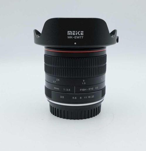 Meike MK 8mm f/3.5 Fish Eye Canon EF  OCCASION (254), Audio, Tv en Foto, Fotografie | Lenzen en Objectieven, Zo goed als nieuw
