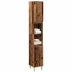 vidaXL Badkamerkast 30x30x190 cm bewerkt hout oud, Verzenden, Nieuw