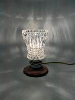 Lamp - Glas, Hout - Mid-Century tafellamp