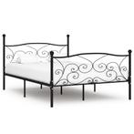 vidaXL Bedframe met lattenbodem metaal zwart 160x200 cm, Verzenden, Zwart, 200 cm, Metaal