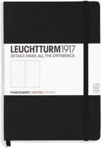 Leuchtturm 1917 Notitieboek Zwart - Medium (A5) - Puntjes, Boeken, Overige Boeken, Nieuw, Verzenden