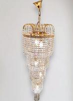 Plafondlamp - Brons, Kristal, Antiek en Kunst, Antiek | Lampen