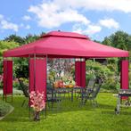 Paviljoen Elda Bordeaux-rood XXL 3x4 meter, Tuin en Terras, Verzenden, Nieuw