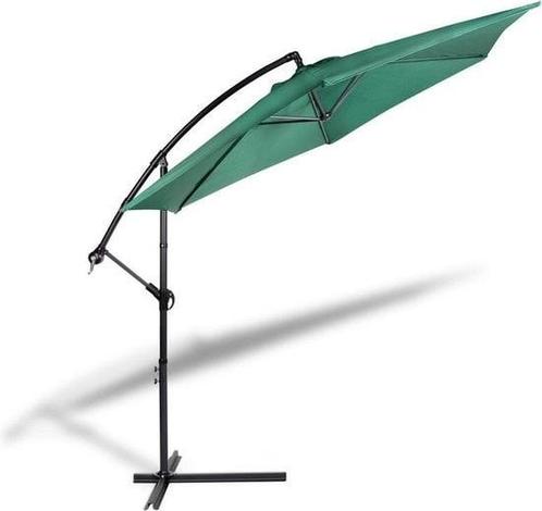 909 OUTDOOR Hangende parasol in donkergroen 2.5 m hoog, Tuin, Tuin en Terras, Partytenten, Zo goed als nieuw, Verzenden