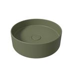 Opbouw Waskom Salenzi Hide Circle 40x12 cm Mat Legergroen, Ophalen of Verzenden, Nieuw, Overige typen