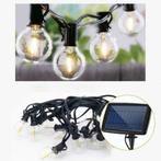 Solar prikkabel Chain met 10 warm witte led filament lampen