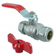 Riko Kogelkraan 2 x 22mm knel vernikkeld, Doe-het-zelf en Verbouw, Buizen en Afvoer, Ophalen of Verzenden