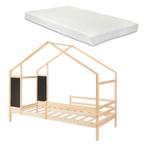 Kinderbed Lorenskog huisbed met matras 200x90 cm naturel [en, Verzenden, Nieuw