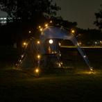 LED Paviljoen Barendrecht partytent 250x250x190 cm blauw pro, Verzenden, Nieuw
