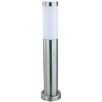 Tuin/Buitenlamp/Vloerlamp Rond Mat Chroom 50x7.6cm RVS, Tuin en Terras, Buitenverlichting, Staande lamp, Nieuw, Ophalen of Verzenden