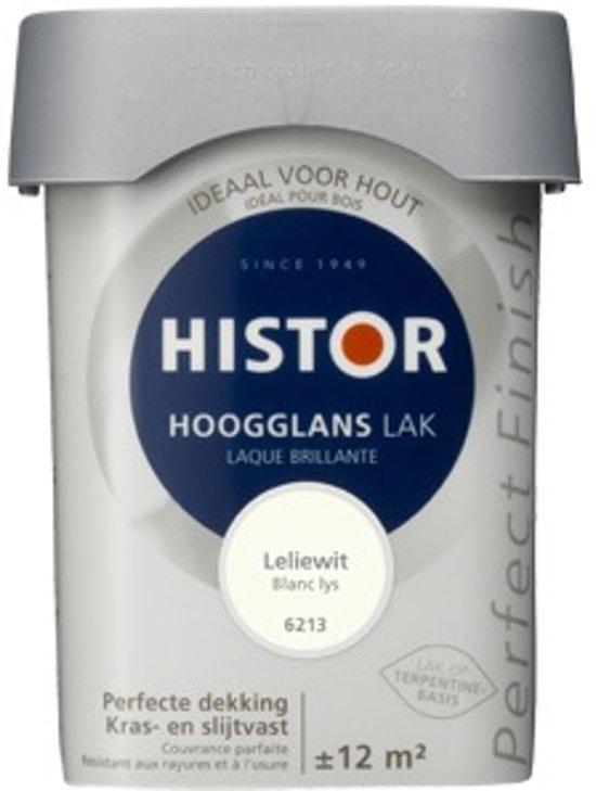 Histor Perfect Finish lak Hoogglans Leliewit 6213 - 0,75 Lit, Doe-het-zelf en Verbouw, Verf, Beits en Lak, Nieuw, Verzenden