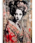 Ksavera - Japanese geisha DS0502 - XXL canvas - 120cm, Antiek en Kunst