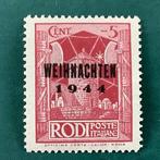 Duitse Rijk 1944 - Feldpost: Kerstzegel van Insel Rodi met, Gestempeld