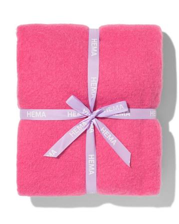 HEMA Plaid wol-look roze 130x150 van €23.99 voor €12 sale beschikbaar voor biedingen