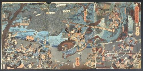 The Great Battle of Takadachi in Ôshû Province  -, Antiek en Kunst, Antiek | Overige Antiek