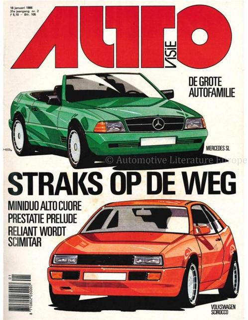 1986 AUTOVISIE MAGAZINE 02 NEDERLANDS, Boeken, Auto's | Folders en Tijdschriften