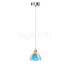 Bruck Silva Hanglamp, chroom glimmend/glas blauw/magenta -, Verzenden, Nieuw