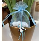 10 Bedankjes Ooievaar roze en wit met 10 pepermuntjes, Verzenden, Nieuw, Versiering, Geboorte of Huwelijk