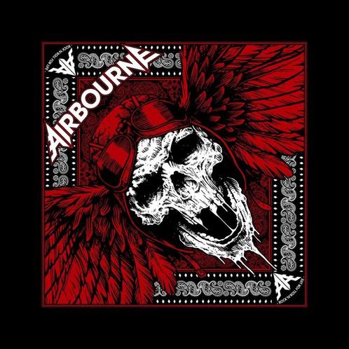 Airbourne - Red Skull - Bandana officiële merchandise, Verzamelen, Muziek, Artiesten en Beroemdheden, Kleding, Nieuw, Ophalen of Verzenden