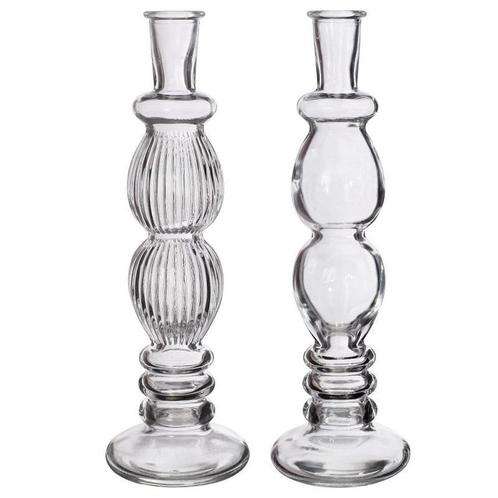 Gekleurd glazen flesje florence vaasje,kandelaar clear  /, Hobby en Vrije tijd, Knutselen, Nieuw, Ophalen of Verzenden