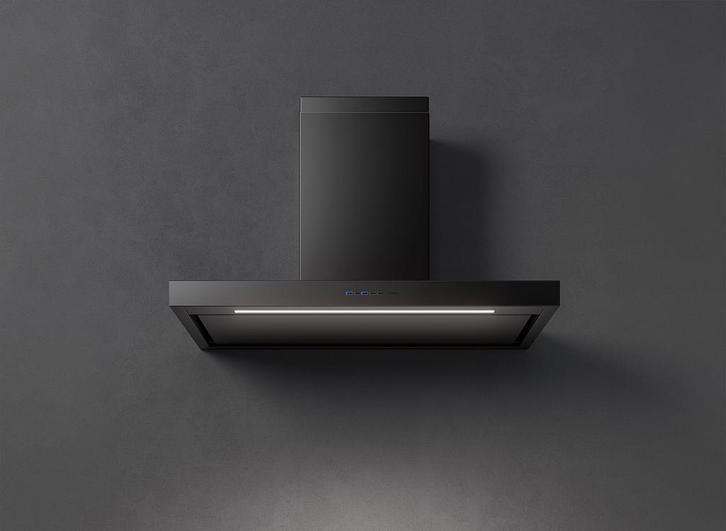 Falmec PLANEPLUS120W3BL wand afzuigkap - 120 cm - zwart, Witgoed en Apparatuur, Afzuigkappen, Vrijstaand, Wandschouwkap, Nieuw