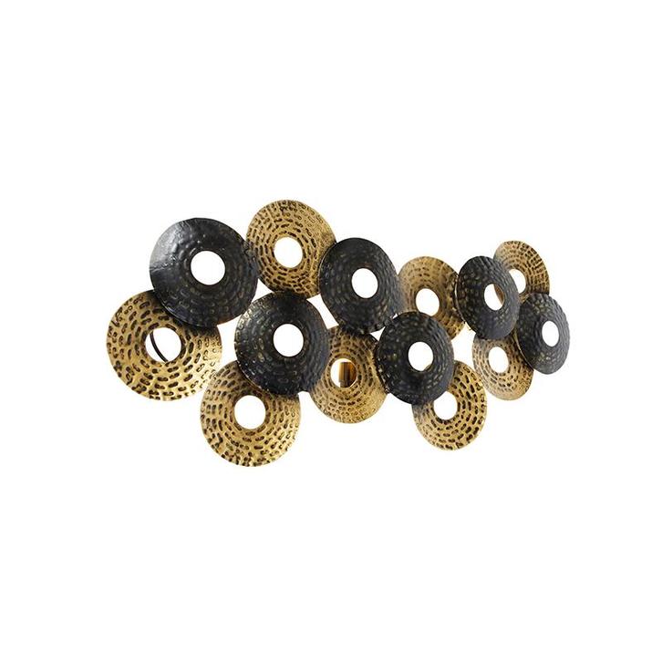 Art deco oosterse wandlamp antiek goud 3-lichts - Balla, Huis en Inrichting, Lampen | Wandlampen, Nieuw, Overige materialen