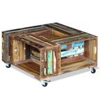 vidaXL Salontafel 70x70x35 cm massief gerecycled hout, 50 tot 100 cm, Verzenden, Nieuw, 50 tot 100 cm