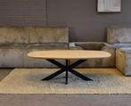 Salontafel Eiken Deens ovaal 130x80 cm met spinpoot -, Ophalen of Verzenden, Nieuw