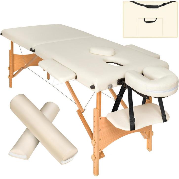 Massagetafel-set Freddi 2 zones met 5 cm matras, rolkussens, Sport en Fitness, Massageproducten, Verzenden