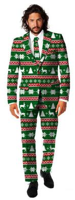 Kerst kostuum Festive Green, Kleding | Heren, Ophalen of Verzenden, Nieuw