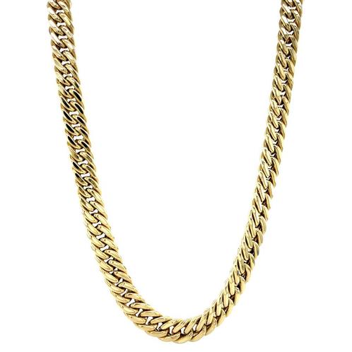 Gouden gourmet collier 46 cm 14 karaat, Sieraden, Tassen en Uiterlijk, Kettingen, Goud, Zo goed als nieuw, Goud, Verzenden