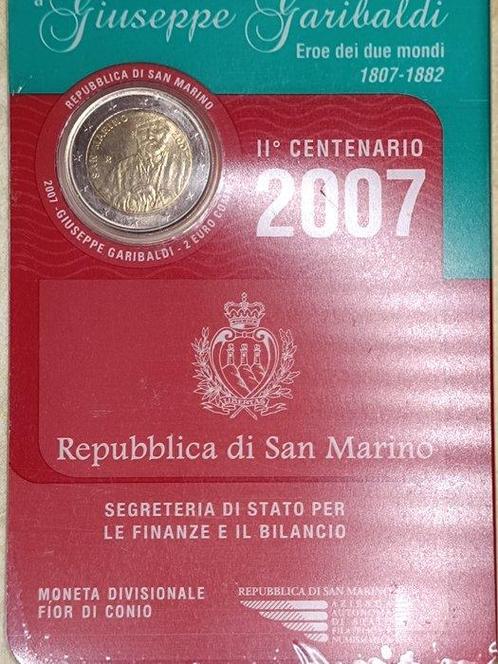 San Marino. 2 Euro 2007 Garibaldi (Zonder Minimumprijs), Postzegels en Munten, Munten | Europa | Euromunten