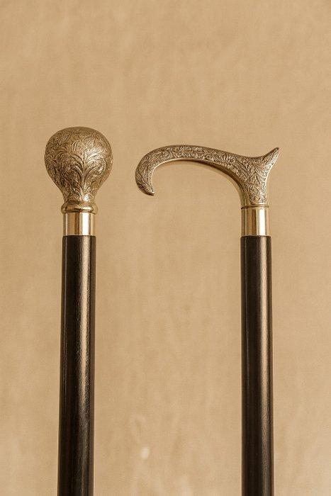 Wandelstok (2) - Hout, Messing, Antiek en Kunst, Curiosa en Brocante