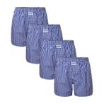 Zaccini 4-pack woven boxershorts - navy (print, donkerblauw)