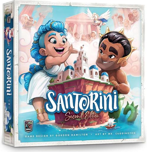 Santorini - 2nd Edition | Roxley Games - Gezelschapsspellen, Hobby en Vrije tijd, Gezelschapsspellen | Bordspellen, Nieuw, Verzenden