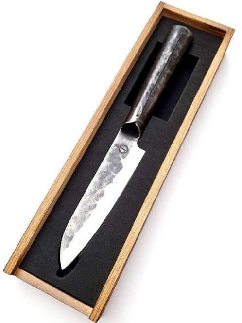 Santoku Knife - 440C Japanese Stainless Steel - Forged and, Antiek en Kunst, Antiek | Keukenbenodigdheden