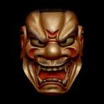 Japan Wooden Noh Mask of Shishiguchi   - sculptuur Hout, Antiek en Kunst