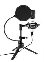 Vonyx CM300W USB studio microfoon met popfilter - Wit, Muziek en Instrumenten, Microfoons, Nieuw, Verzenden