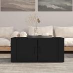 vidaXL Salontafel 80x50x36 cm bewerkt hout zwart, Huis en Inrichting, Tafels | Salontafels, 50 tot 100 cm, Verzenden, Nieuw, 50 tot 100 cm