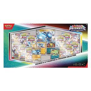 Prismatic Evolutions: Lucario ex & Tyranitar ex Premium Coll, Hobby en Vrije tijd, Verzamelkaartspellen | Pokémon, Nieuw, Ophalen of Verzenden