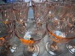 Wijnglas (25) - Glas - Rosaline Pink Swirl, Antiek en Kunst, Antiek | Meubels | Tafels
