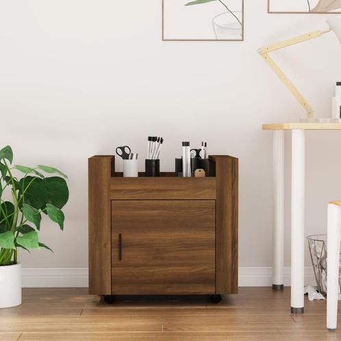 vidaXL Bureaukastje 60x45x60 cm bewerkt hout bruin, Huis en Inrichting, Kasten | Ladekasten, Nieuw, Verzenden
