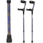 Elleboogkrukken ergonomisch blauw met Paisley print, Ophalen of Verzenden, Nieuw