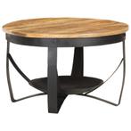 vidaXL Salontafel Ø 68x43 cm ruw mangohout, Verzenden, Nieuw, Overige houtsoorten, 50 tot 100 cm