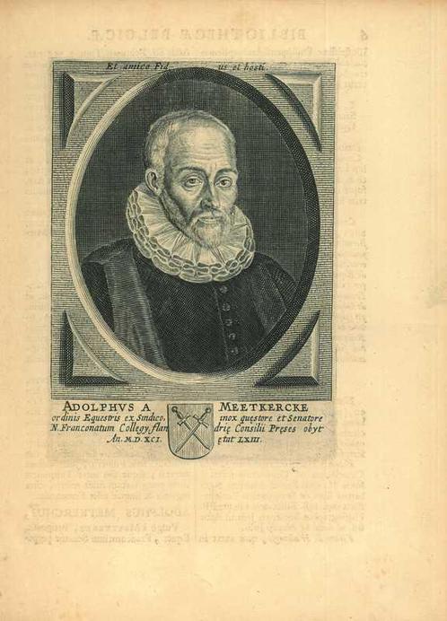 Portrait of Adolf van Meetkercke, Antiek en Kunst, Kunst | Etsen en Gravures